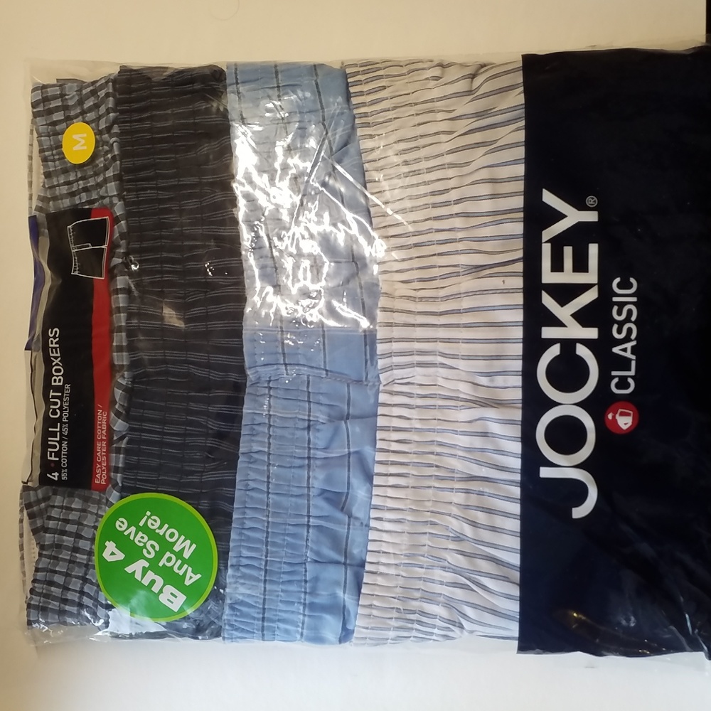 JOCKEY NEW BOXERS 4 pair FULL CUT CLASSIC M 32-34